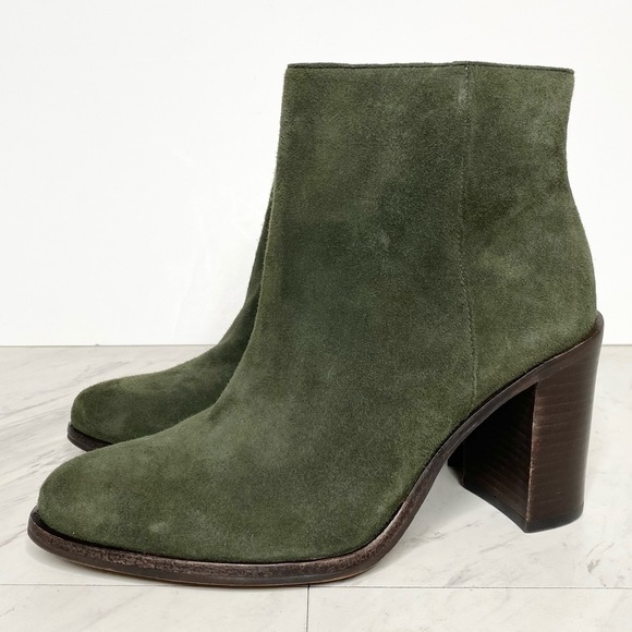 Vince Camuto Paitrilla Green Suede Heeled Bootie 6M - Picture 1 of 13